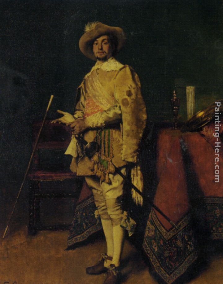 Dashiing Cavalier painting - Ferdinand Roybet Dashiing Cavalier art painting